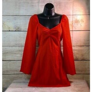 COLLUSION Tangerine Mini Dress